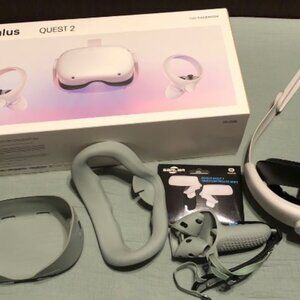 BUNDLE Meta VR Oculus Quest 2 128gb Rare like new condition with lots of extras